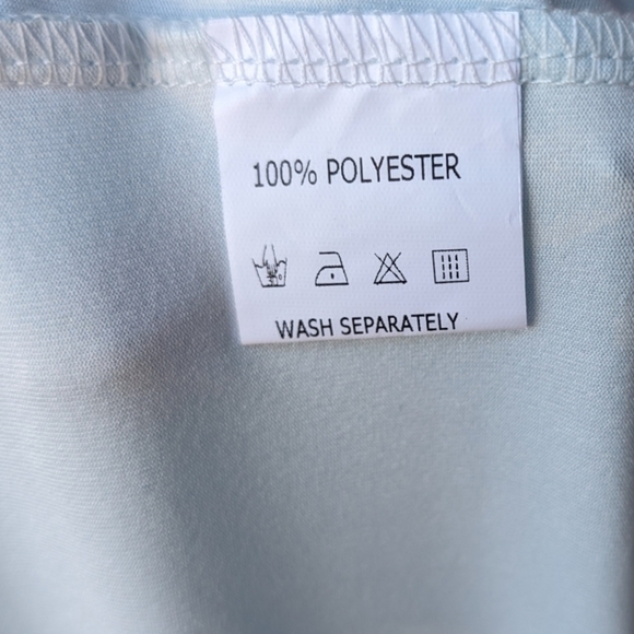 Blue with White Florals Flowy Spaghetti Strap V-Neck Maxi Dress Size XXL - Picture 8 of 9